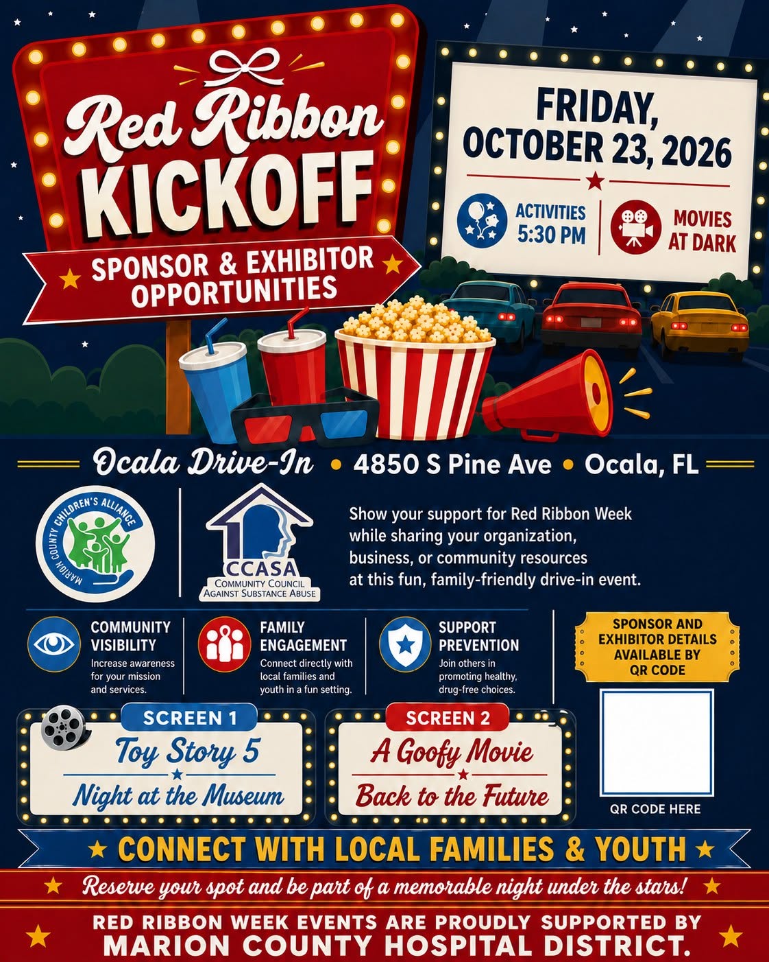 Red Ribbon Kickoff, Ocala Drive-In, Oct 23